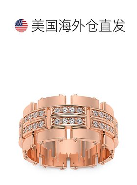 自营 pompeii33/4 克拉男士圆形切割钻石 10 毫米宽戒指结婚戒指