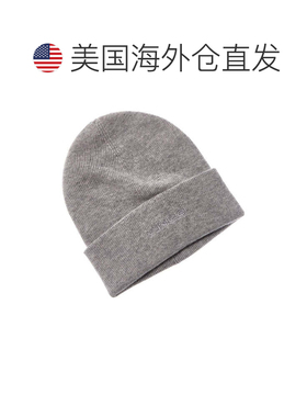 自营Vince细罗纹双层袖口针织帽-灰色 美国奥莱直发配饰