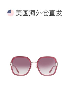 自营Chopard Red Gradient Square Ladies Sunglasses SCHG32V 0A