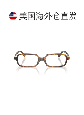 自营miu miu0Mu 01Yv Miu Regard Honey-Havana Acetate Rectangu