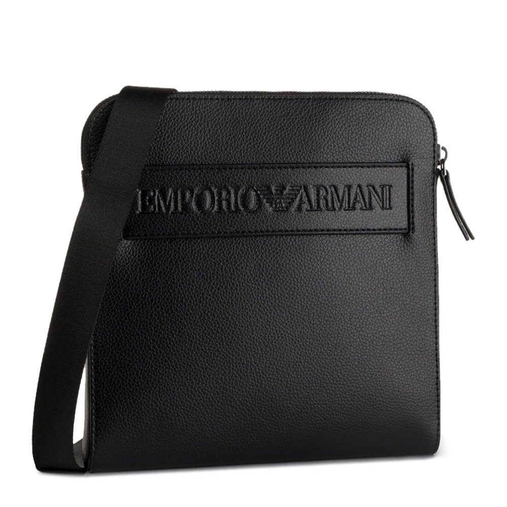 FFRONTEE探物美国站香港直发ARMANI阿玛尼男士春秋黑色商务单肩包Y4M218YSL5J810722