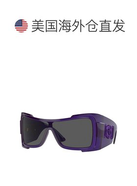 自营 versace/范思哲 女士127毫米太阳镜墨镜 透明紫色 美国奥莱