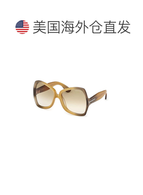 自营tom fordFt1222 Gradient Brown Acetate Oversized Square S