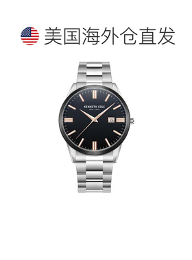 自营Kenneth Cole Men's Classic 42mm Quartz Watch - silver 美