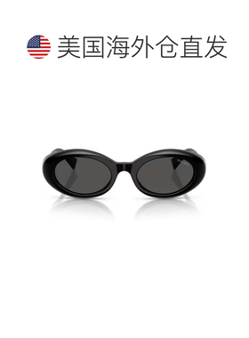 自营miu miu黑色r ê verie醋酸椭圆太阳镜-黑色 美国奥莱直发