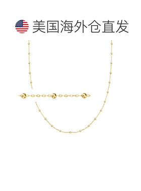 自营Ross-Simons Italian 2mm 10kt Yellow Gold Bead Station Ne