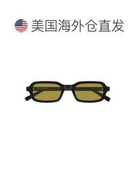 自营saint laurentRectangular Frame Sunglasses With Olive Gre