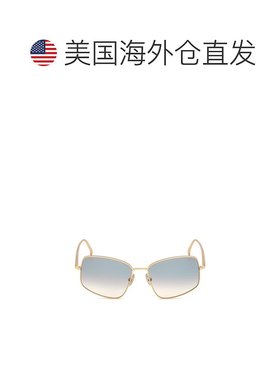 自营 sportmaxSport Max SM0008几何太阳镜-金绿色 美国奥莱直发
