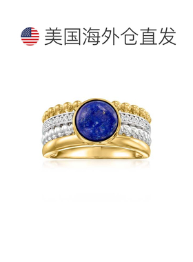 自营Ross-Simons Lapis and White Topaz Multi-Row Ring in Ster