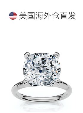 自营 pompeii3经认证的 5 克拉垫形钻石订婚戒指实验室培育 14k
