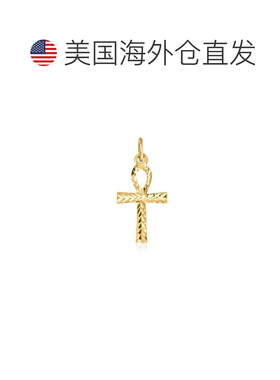 自营Ross-Simons 14kt Yellow Gold Ankh Cross Charm - 0.75 in