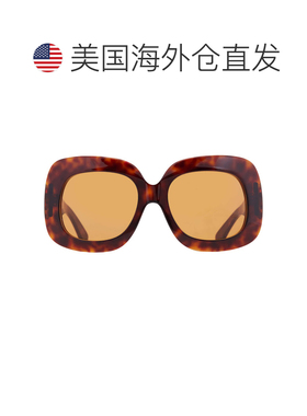 自营Valentino Orange Square Ladies Sunglasses VLS-180 C 59 -