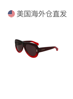 自营salvatore ferragamo菲拉格慕女士经典Logo款57毫米太阳镜-红