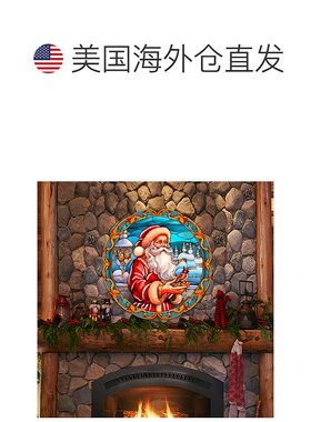 自营圣诞老人与红衣主教节日门饰，G. Debrekht 设计 - 多色 美国