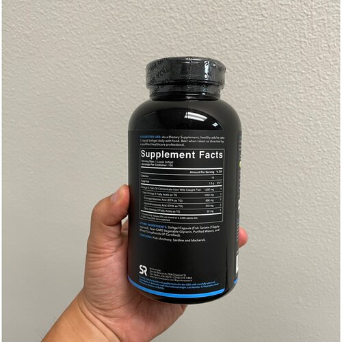 美国直邮SR深海鱼油Omega3鱼油三倍成人欧米伽3软胶囊高浓缩EPA - 图0