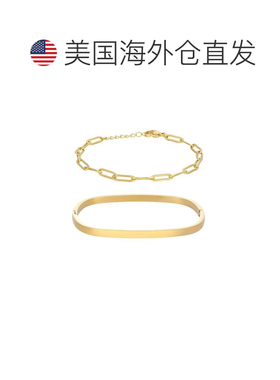 自营adorniaTarnish Resistant 18k Gold Plated Rectangular Cuf