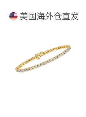 自营Ross-Simons 钻石网球手链 18kt 金镀在纯银上 - 7 英寸 美国
