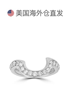 自营 pompeii3POMPEII 1/2 克拉 14k 白金钻石弧形轮廓戒指 Forev