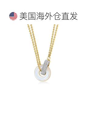 自营Ross-Simons Mother-Of-Pearl Circle Necklace With Lab-Gro