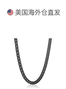 自营 Crucible Los Angeles 男士 8 毫米宽不锈钢 8 毫米古巴链项