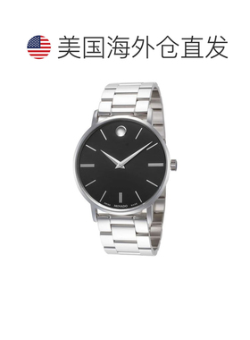 自营Movado Men's Classic Black Dial Watch - black 美国奥莱直