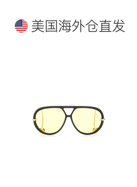 自营bottega veneta飞行员式太阳眼镜，配双桥设计和有色镜片-金
