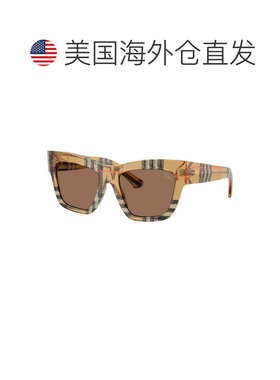自营Burberry Sunglasses Square Full Rim, Check Sand Frame An