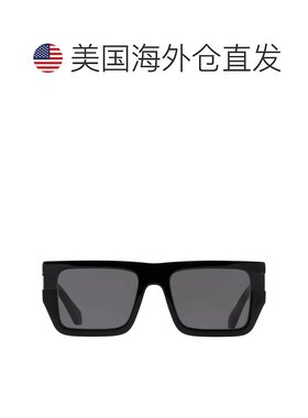 自营Off-White CHESTER Dark Grey Square Unisex Sunglasses OER