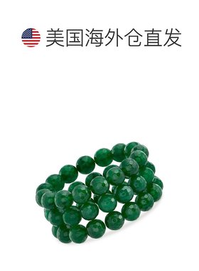 自营ross-simonsRoss Simons 12mm绿色石英珠珠宝套装：3个8英寸