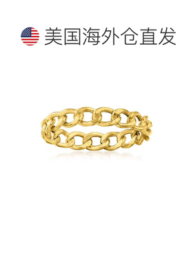 自营 Ross-Simons 意大利 14kt 黄金路缘链环 - 黄色 美国奥莱直
