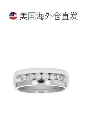 自营 vir jewels1/2 克拉 SI2-I1 14K 金机镶钻石婚戒 - 白色 美