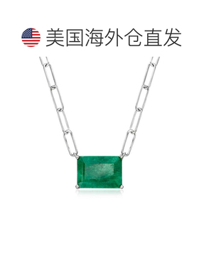 自营Ross-Simons Emerald Paper Clip Link Necklace in Sterling