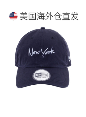 自营New Era Navy New York Script Classic Cap - navy 美国奥