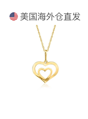 自营RS Pure by Ross-Simons 14kt Yellow Gold Double-Heart Pen