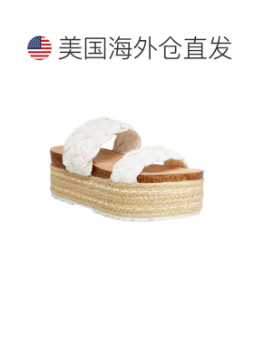 自营Women's Madden Girl Prettyy女士凉鞋白色Raffia prettyy-wh