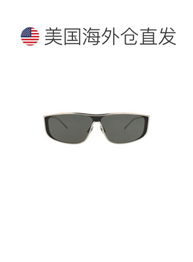 自营saint laurentShield-Frame金属太阳眼镜-银色银灰色 美国奥