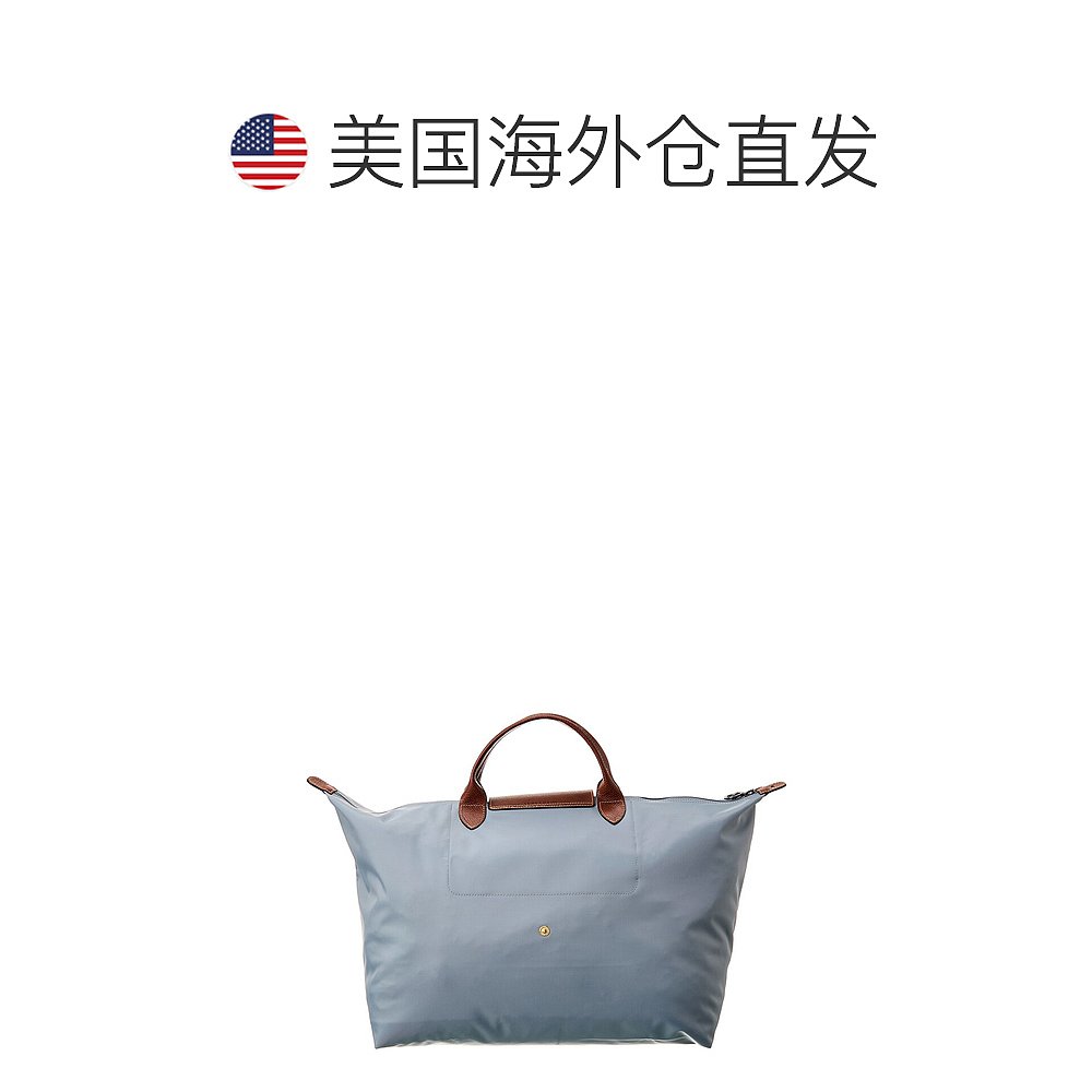 Longchamp Le Pliage 大号帆布顶部提手托特包 - 灰色 【美国奥莱 - 图1