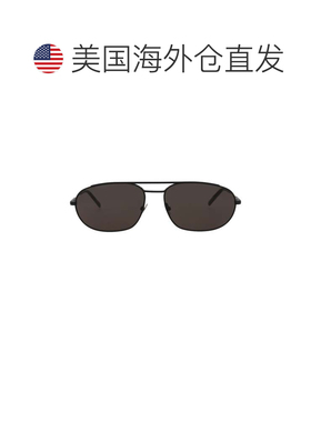 自营saint laurent圆框金属太阳眼镜-黑色 美国奥莱直发