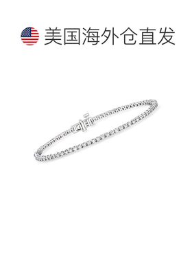 自营Ross-Simons 实验室培育钻石网球手链 925 纯银 - 7 英寸 美