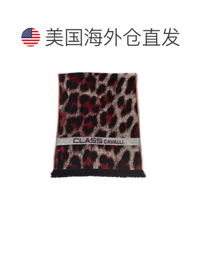 自营Cavalli Class Wool Men Men's Scarf - burgundy 美国奥莱直