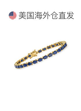 自营Ross-Simons 蓝宝石手链 18 克拉黄金 18 英镑 8 英寸 美国奥