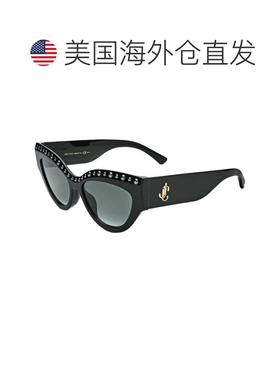 自营Jimmy Choo女士55毫米灰色太阳镜-黑色 美国奥莱直发