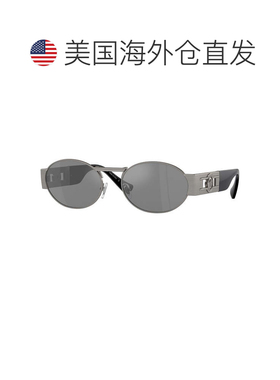 自营versaceVE2264 10016G哑光青铜色/灰色镜面银垫枪金属 美国奥