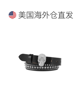 自营 philipp plein皮革腰带骷髅头-水晶 美国奥莱直发