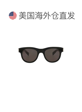 自营saint laurent圆形框架回收醋酸酯太阳镜-黑色-黑色 美国奥莱