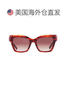 自营Longchamp Brown Gradient Butterfly Ladies Sunglasses LO7