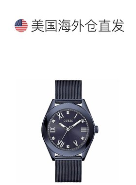 自营Guess Men's Noble Black Dial Watch - black 美国奥莱直发
