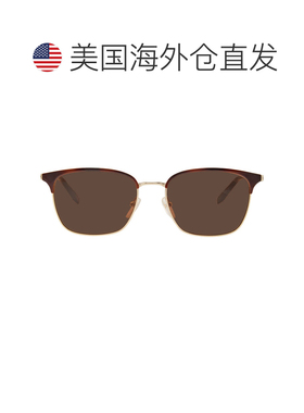 自营Salvatore Ferragamo Shiny Gold Square Men's Sunglasses S