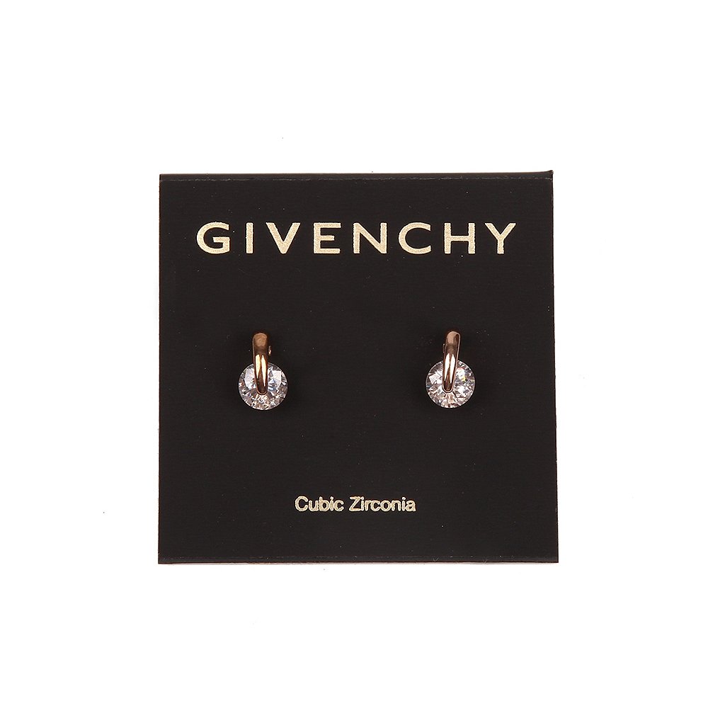 天猫国际美国直购美国直邮GIVENCHY纪梵希悬挂式玫瑰金色单钻施华洛施奇水晶耳钉0