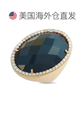 自营Roberto Coin Cocktail 18K 玫瑰金钻石和缟玛瑙戒指 - 金 美